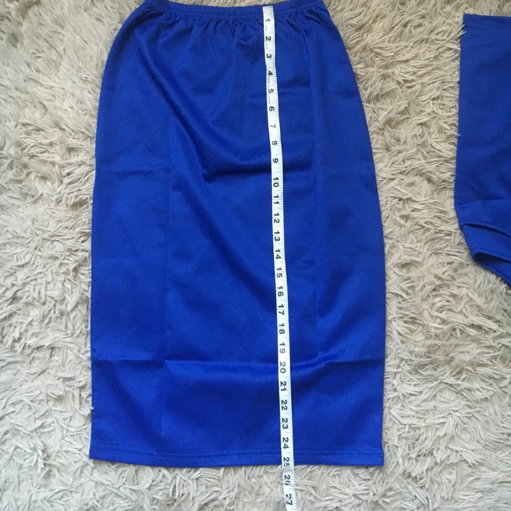 Crop top 2 piece set midi skirt
